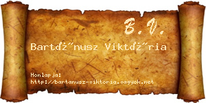 Bartánusz Viktória névjegykártya